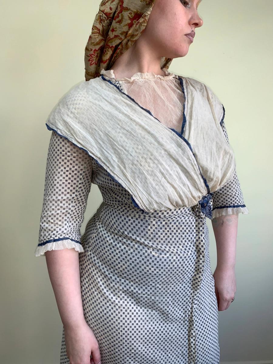 Antique Edwardian Printed Day Dress product image