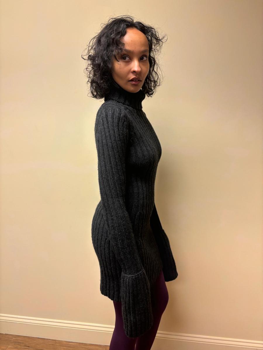 90s Yohji Yamamoto Black Knit Dress product image
