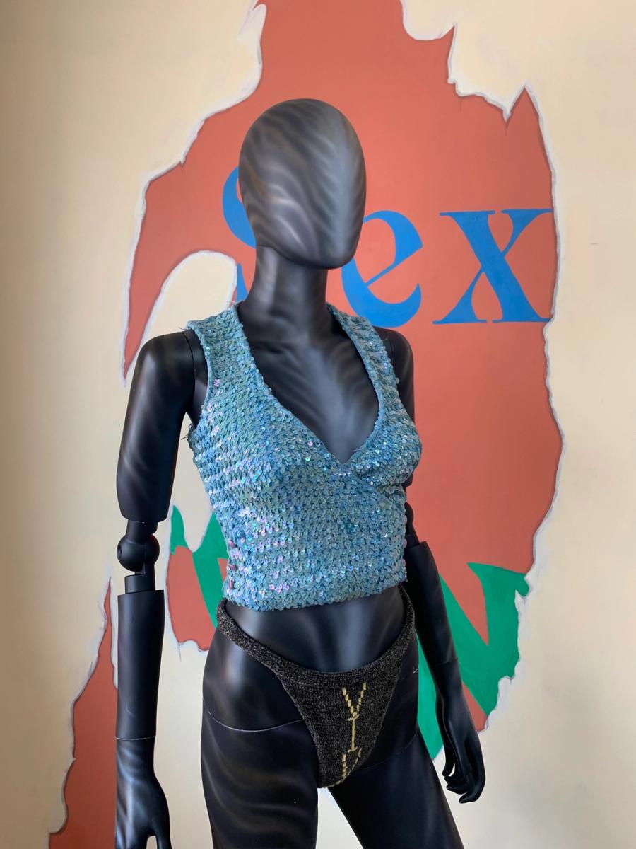 70s Biba Gelatin Sequin Gillet product image