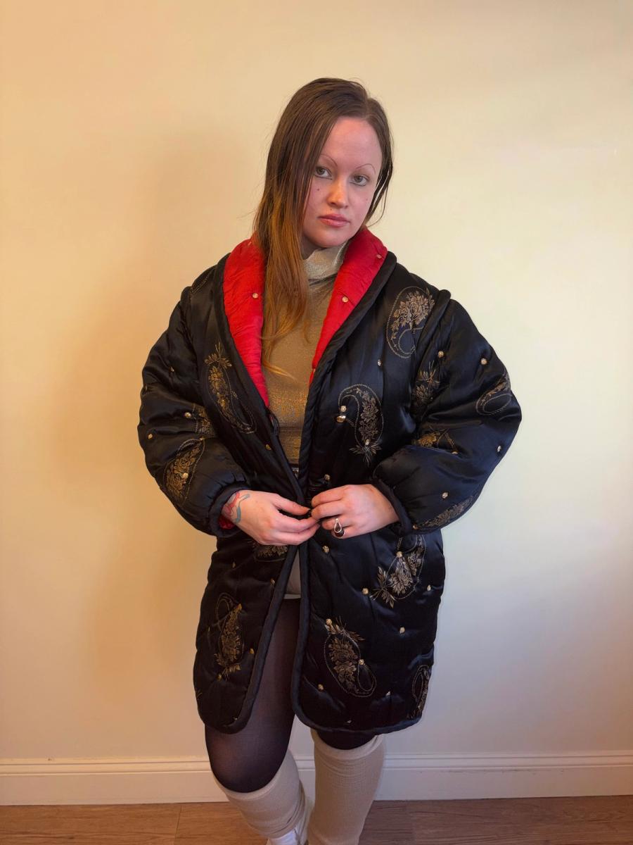 80s Krizia Paisley Quilted Puffer product image