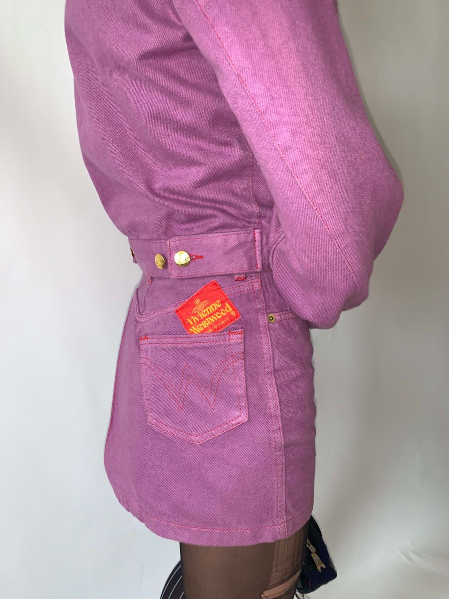 90s Vivienne Westwood Fuschia Denim Set product image