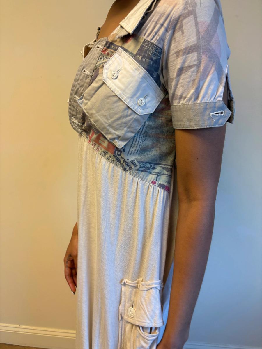 Nozomi Ishiguro Newsprint Dress with Hip Pockets product image