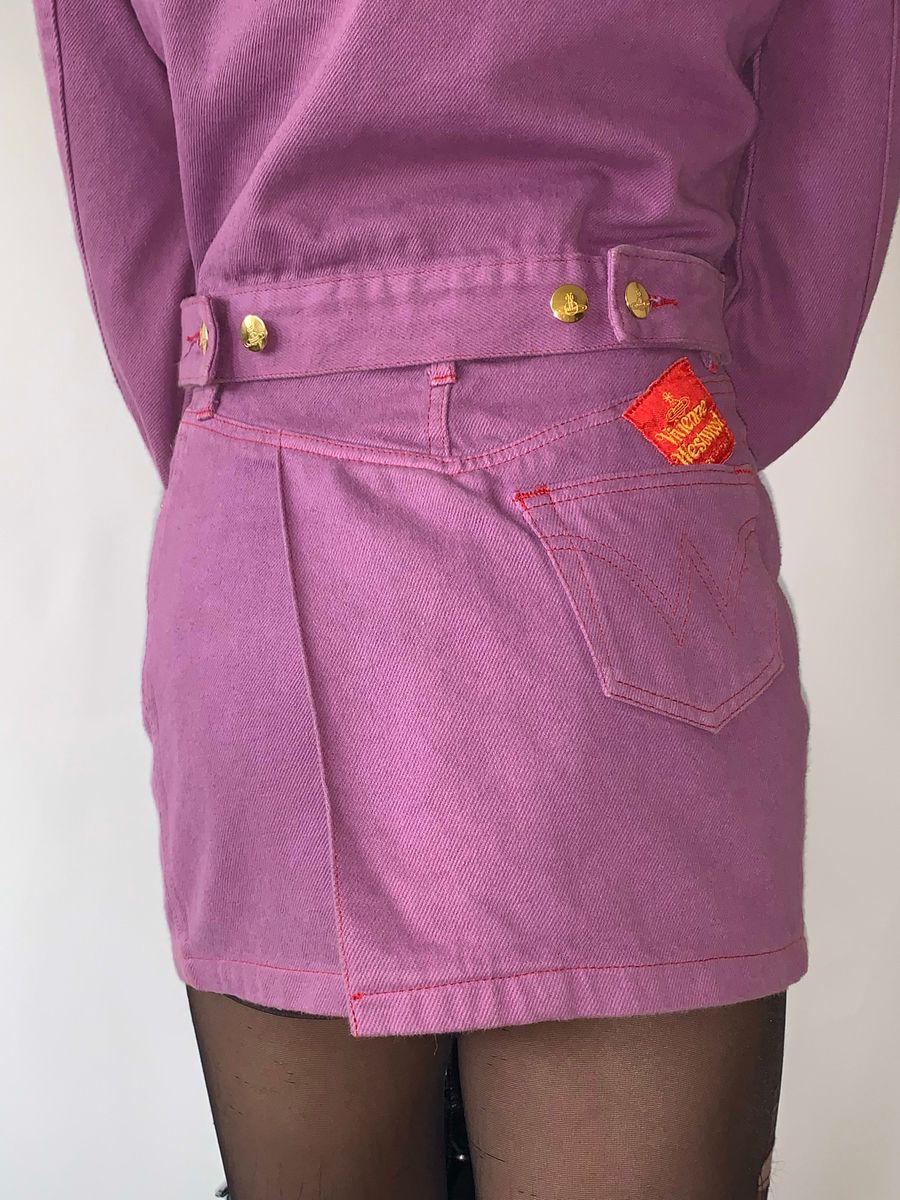 90s Vivienne Westwood Fuschia Denim Set product image