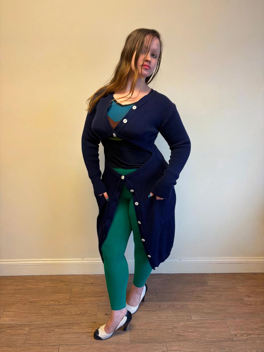 80s Richmond Cornejo Knit Cutout Dress product image