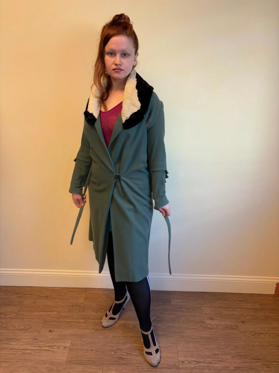 1920s or early 1930s Celadon Deco Coat  product image