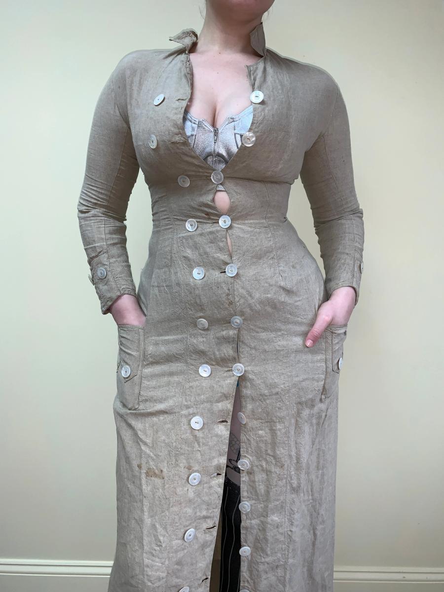 1870s Linen Traveling Duster Dress product image