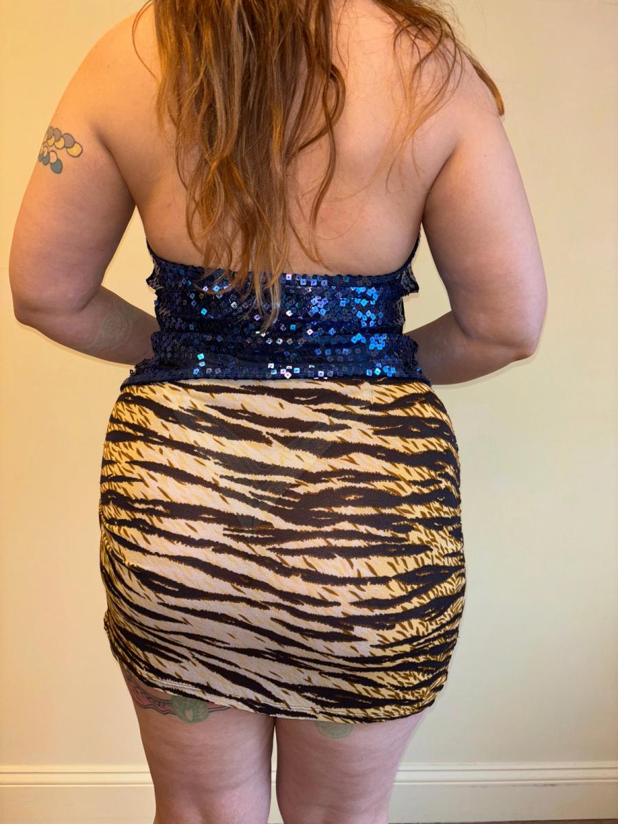 90s Chantal Thomass Blue Sequin Halter Top product image