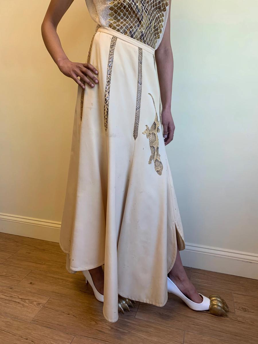 Bill Gibb Lizard Cutout Skirt product image