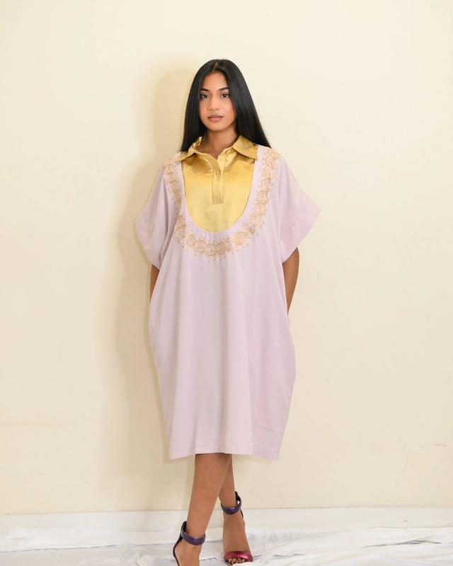 Short Kaftan (Lilac and Gold)