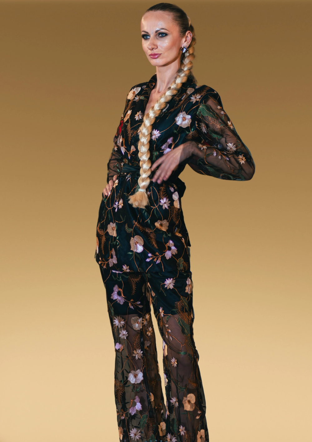 2 Piece Lace Suit