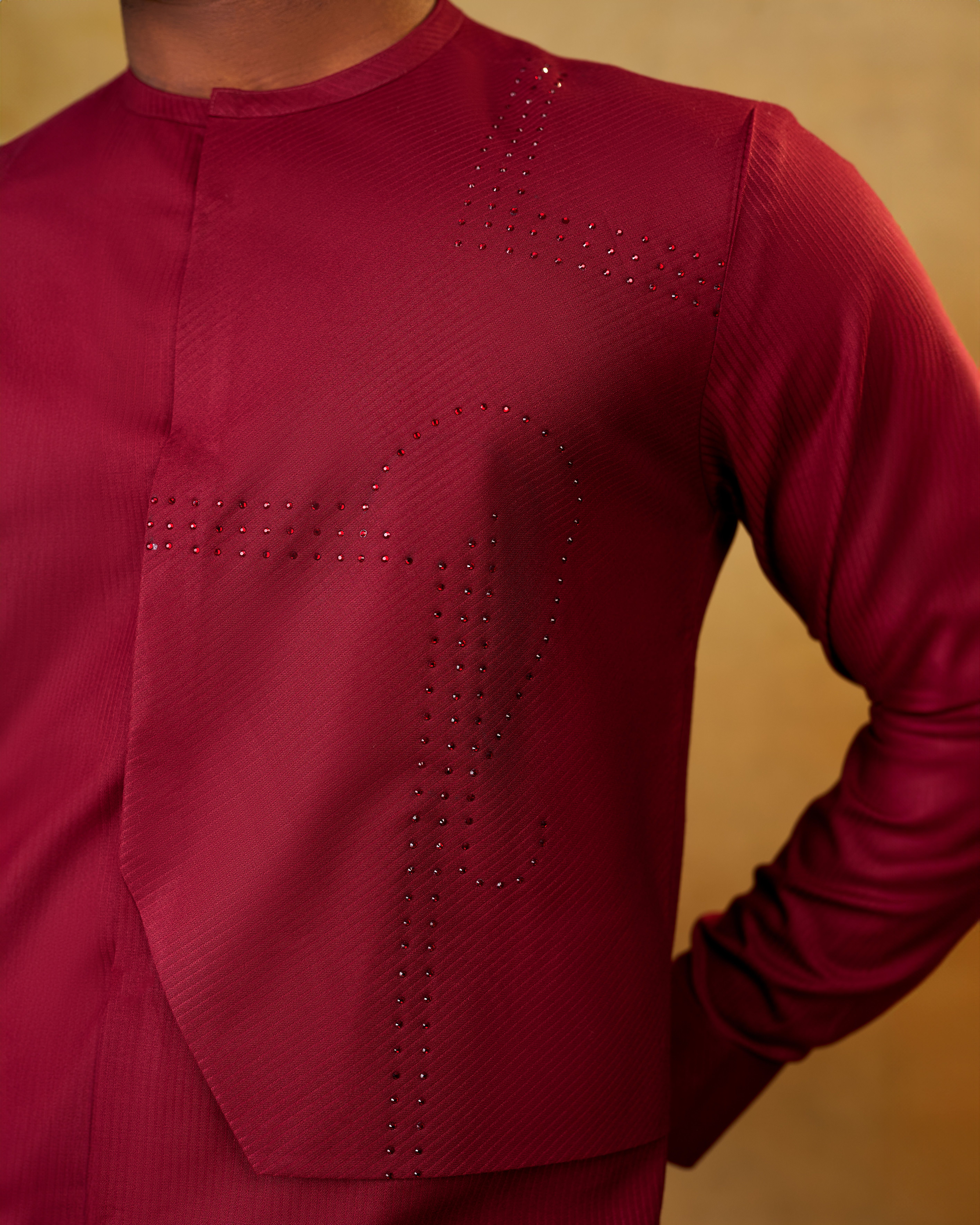 Wine Corporate Kaftan Shirt