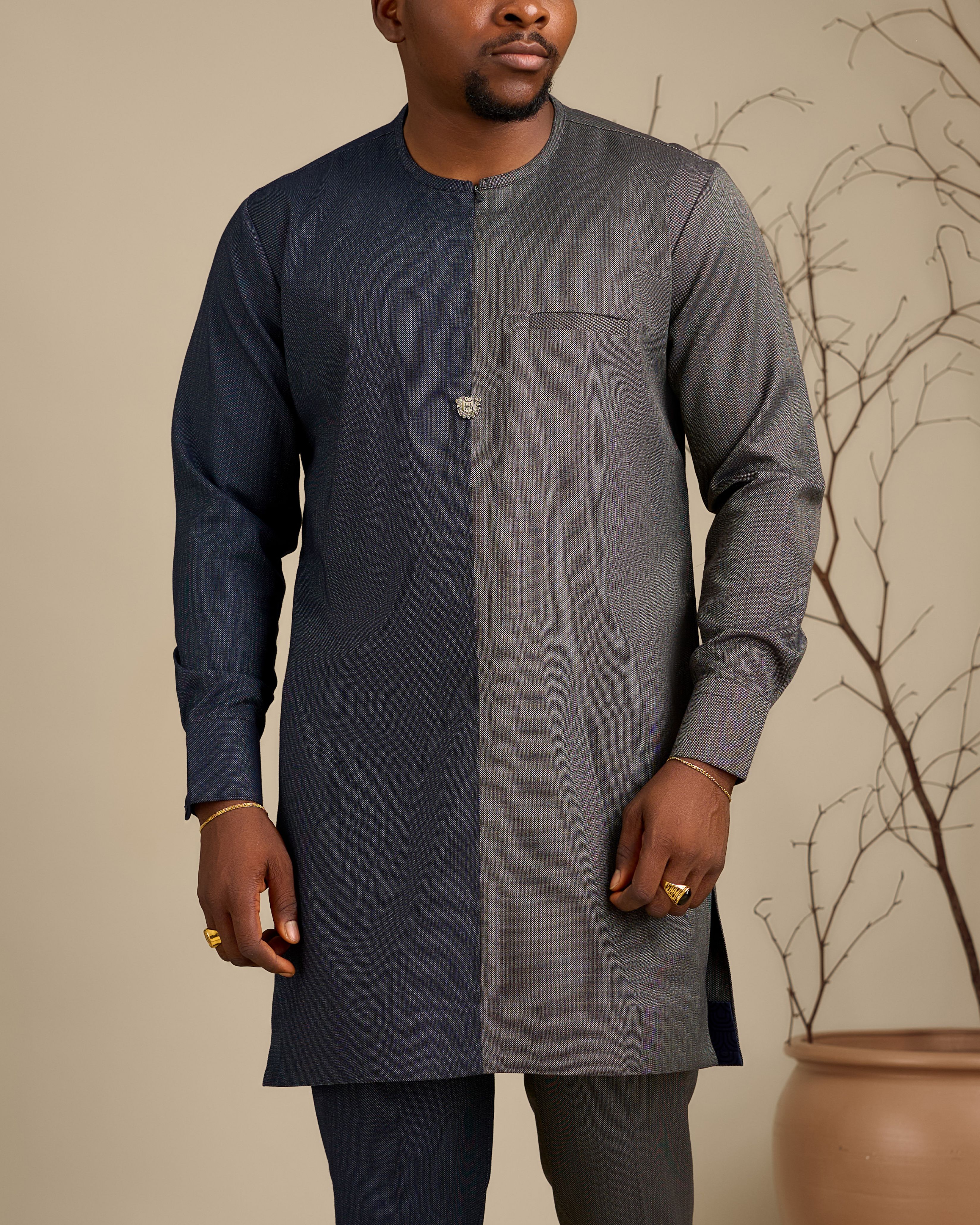 Two Tone Gentleman's Kaftan Shirt