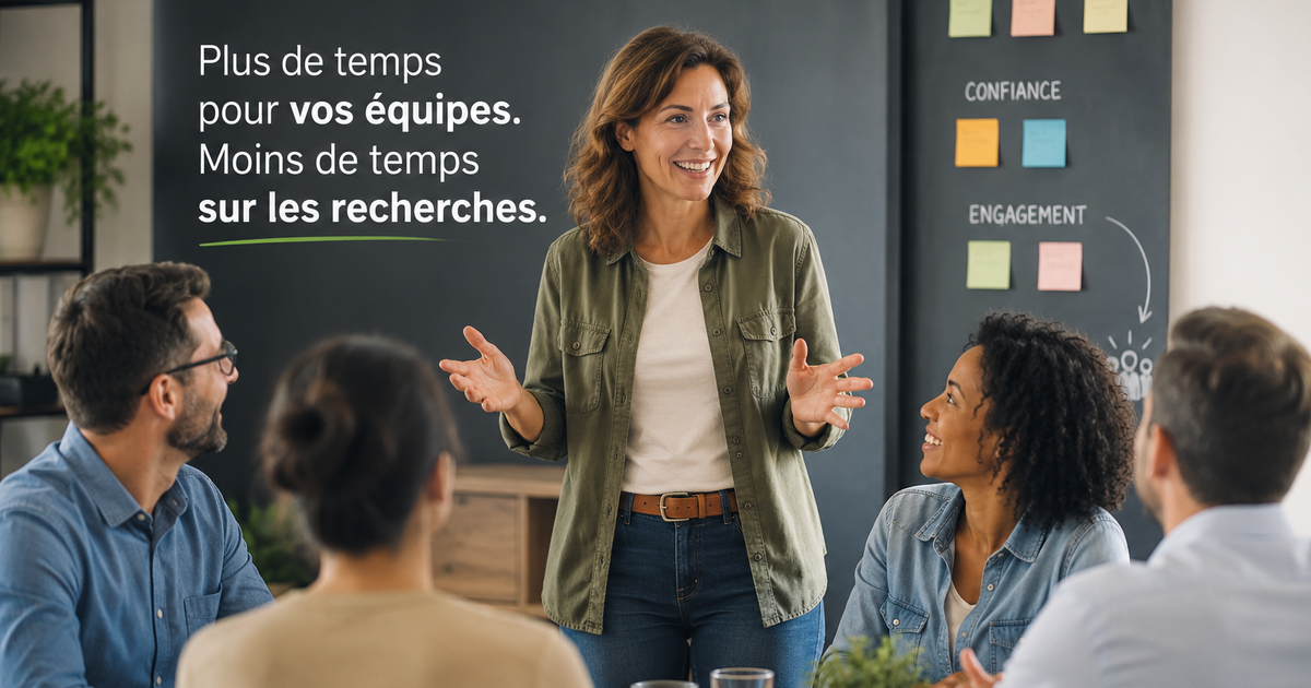 Gestionnaire animant une activité d'équipe en entreprise pour renforcer la culture d'entreprise, la collaboration et l'engagement des employés.
