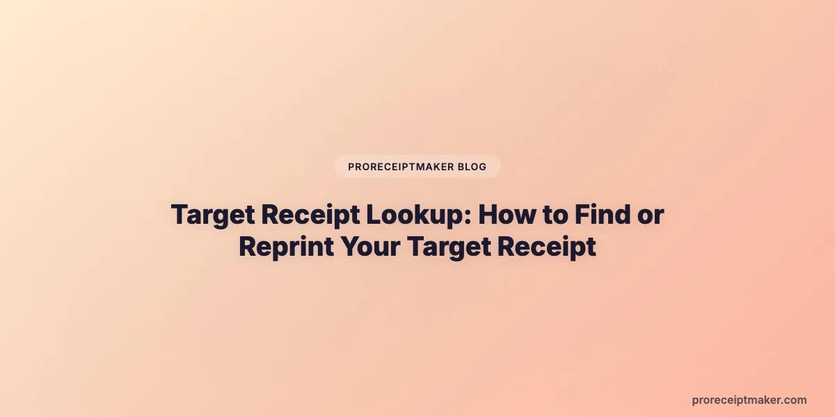 Target Receipt Lookup: How to Find or Reprint Your Target Receipt