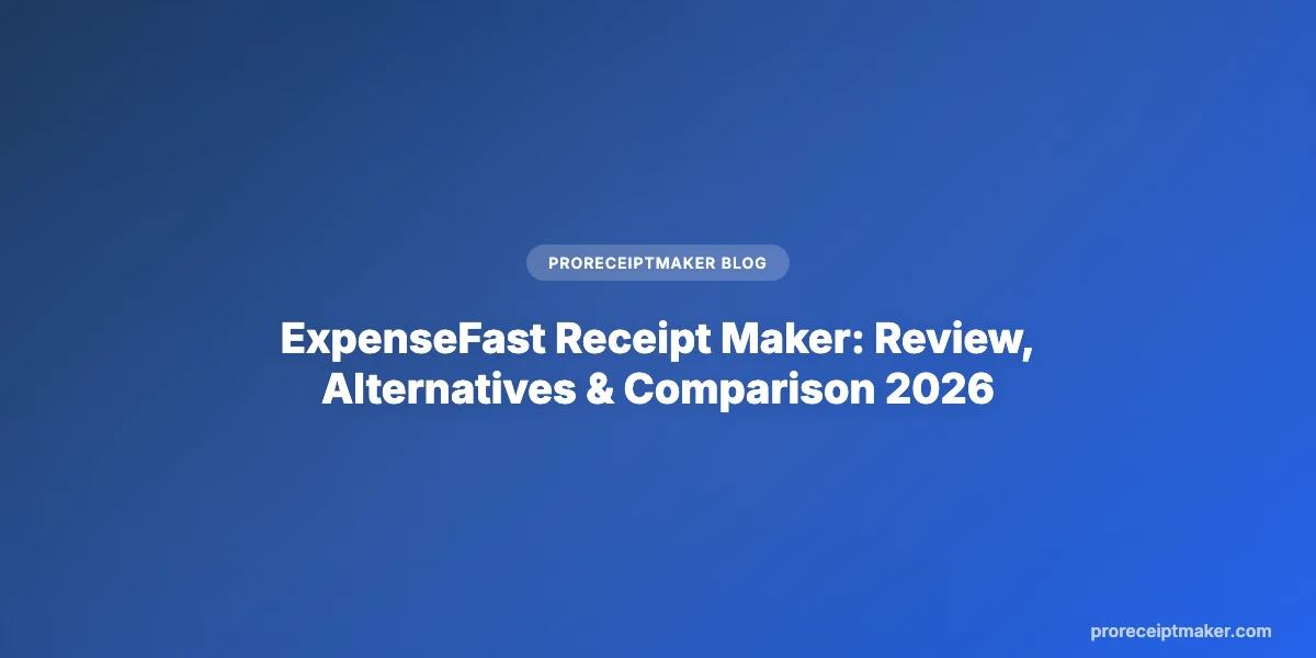 ExpenseFast Receipt Maker: Review, Alternatives & Comparison 2026