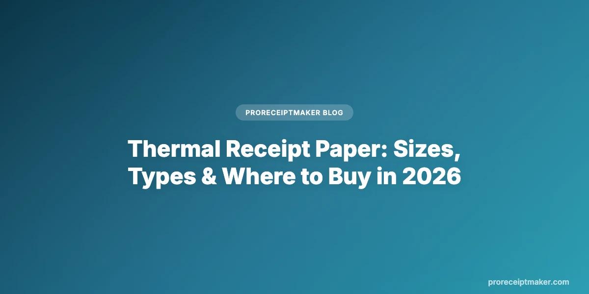 Thermal Receipt Paper: Sizes, Types & Where to Buy in 2026