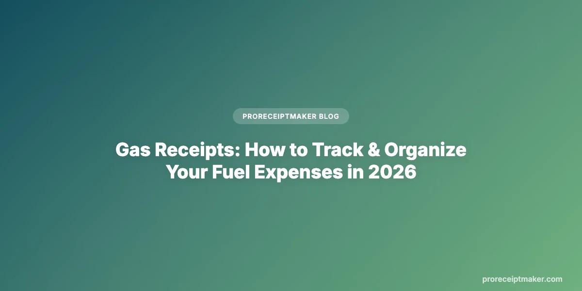 Gas Receipts: How to Track & Organize Your Fuel Expenses in 2026
