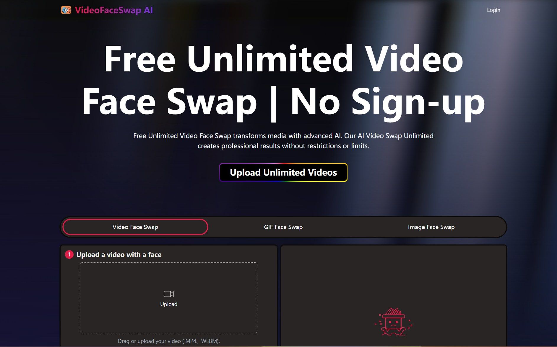 image of Free Unlimited Video Face Swap
