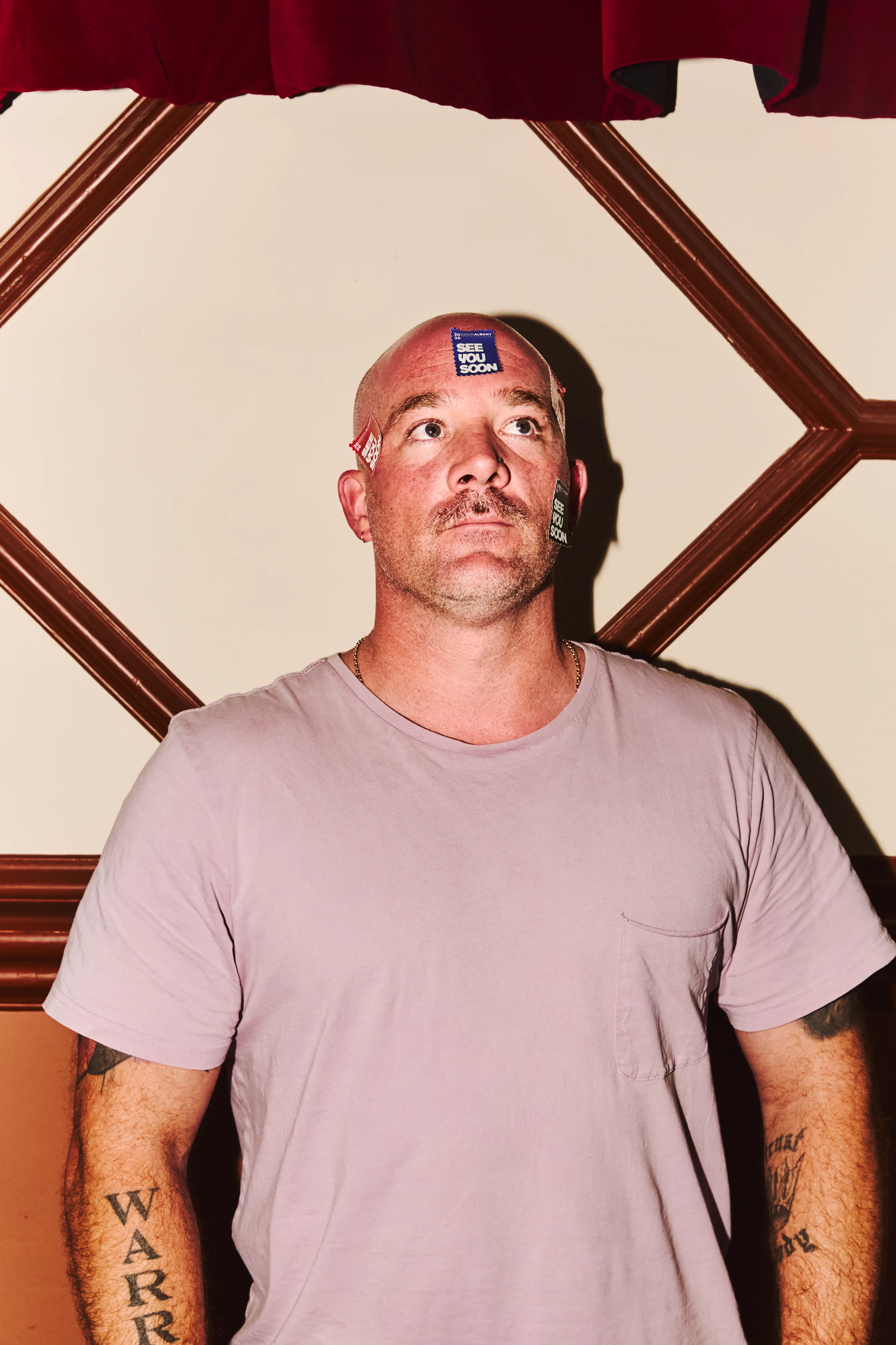 A photo of a women leaning in towards the camera