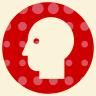 An icon with a head shaped figure.