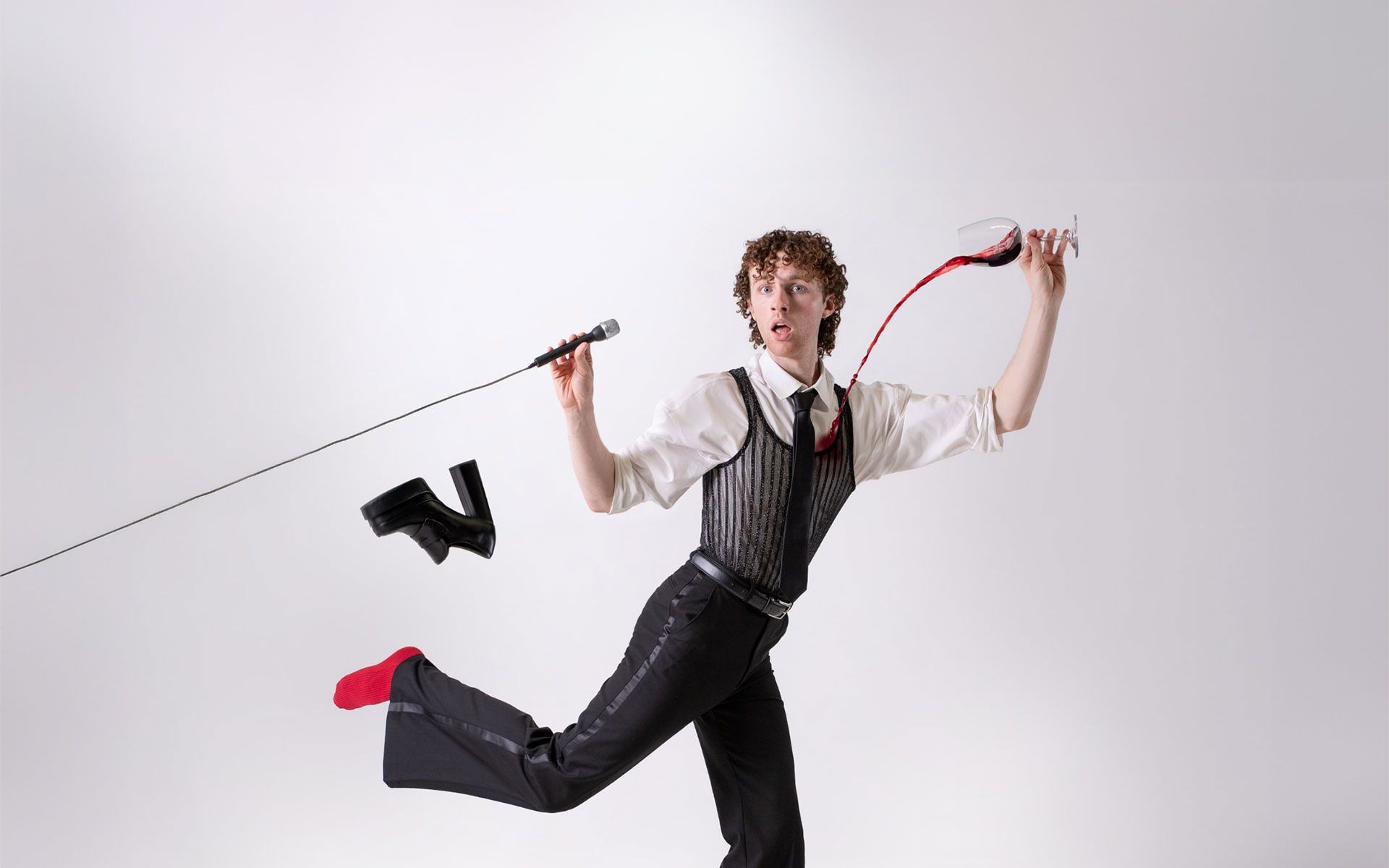 Man holding a microphone