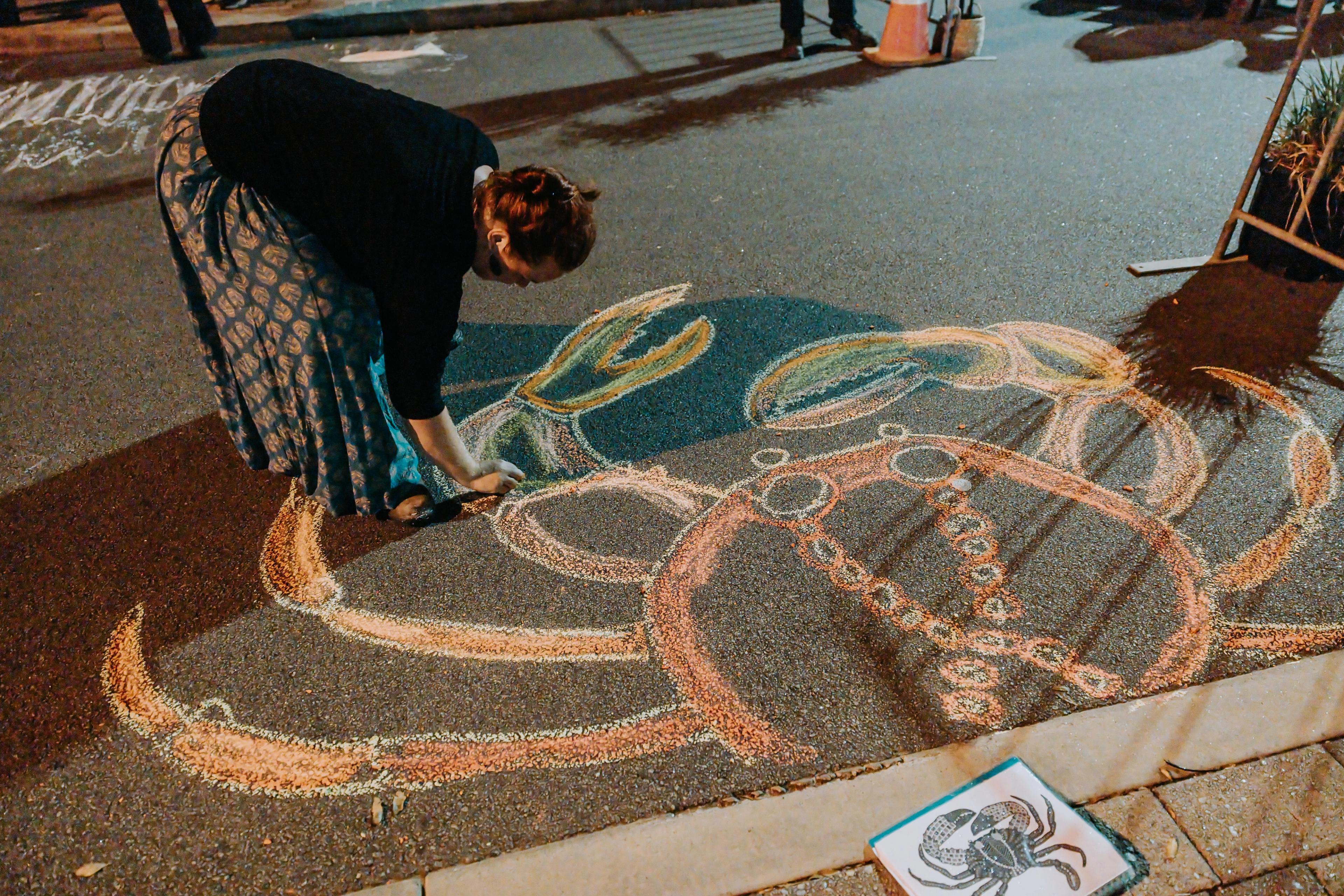 Chalk drawing on Stirling Terrace