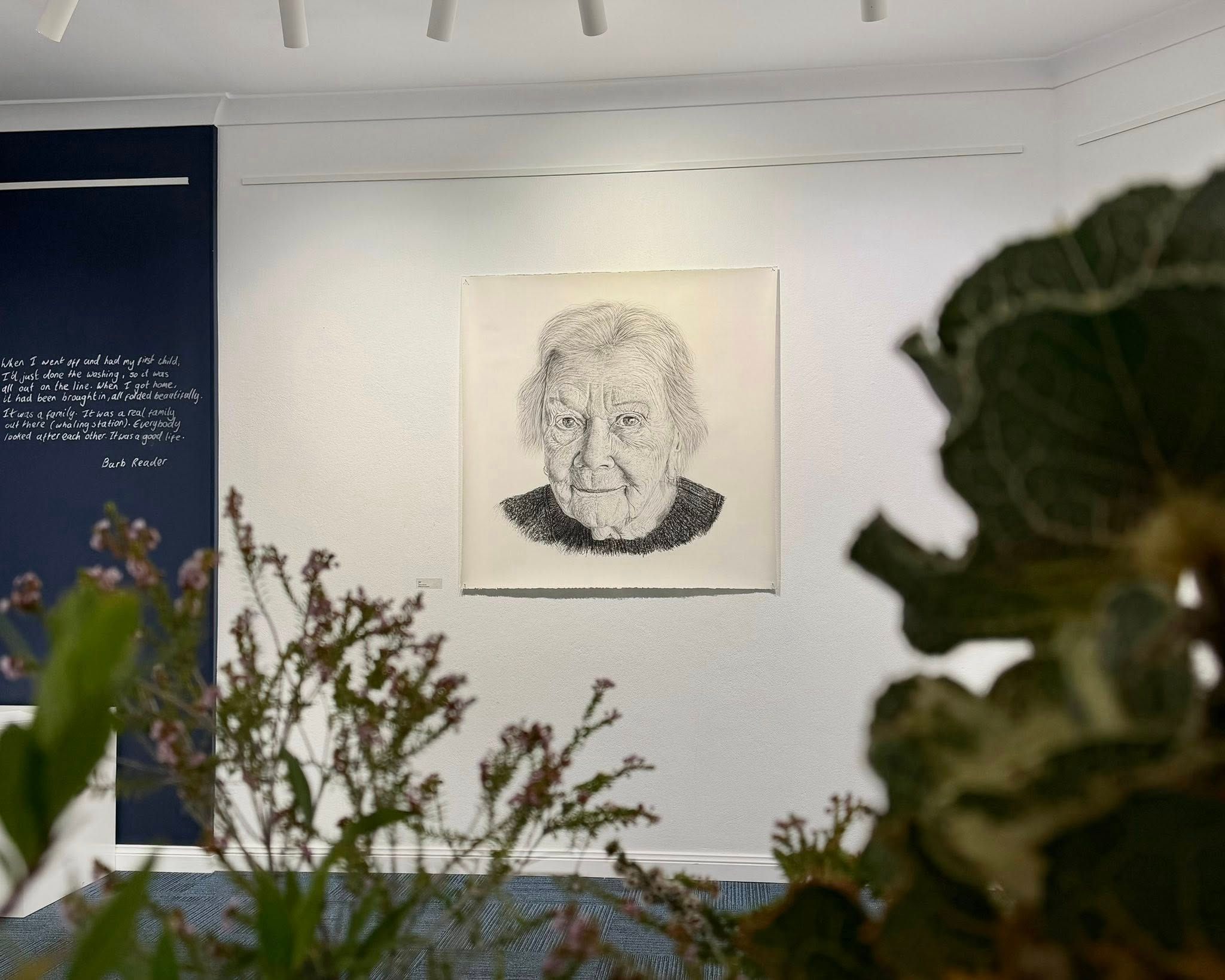 Jo Wassel's work hung in the gallery at Albany's Historic Whaling Station