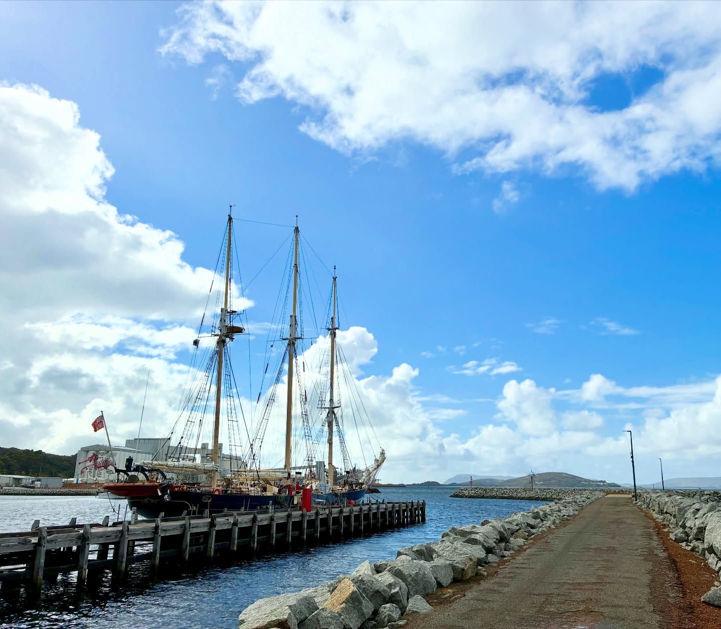 STS Leeuwin II docked in Albany harbour
