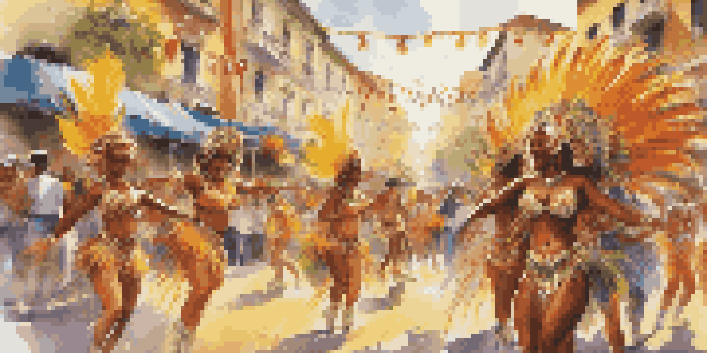 A lively street scene with samba dancers in colorful costumes during the Brazilian Carnival, surrounded by a festive crowd and decorations.
