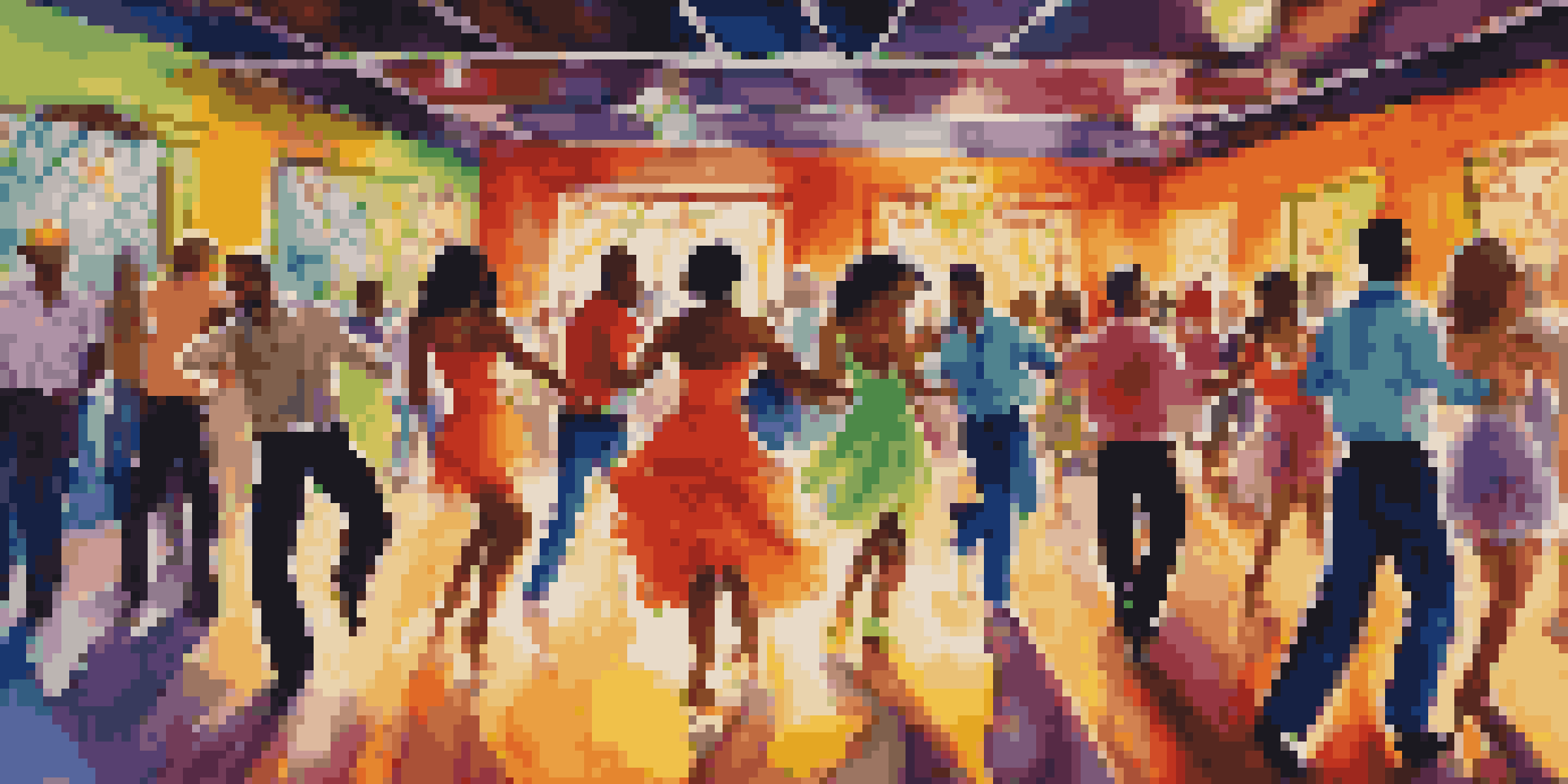 A vibrant club scene with dancers performing Salsa, showcasing energetic movements and colorful lights.