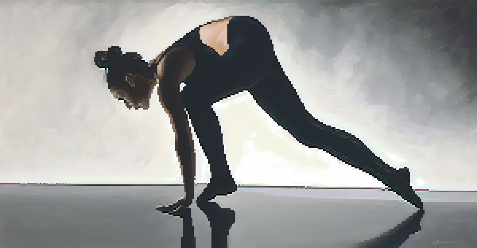 A solo dancer in a spotlight performing on a dimly lit stage, showcasing their unique style and artistry.