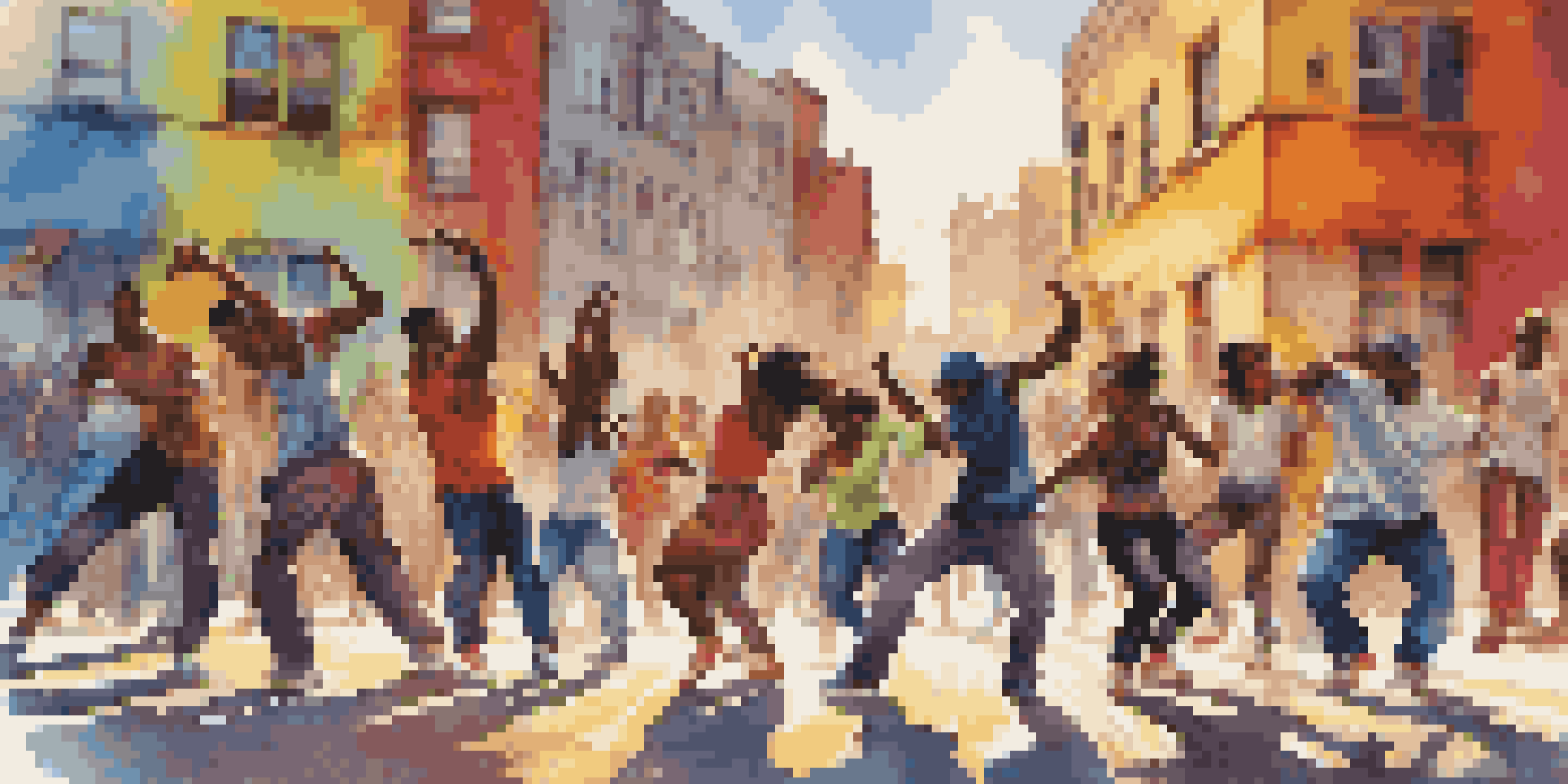 A diverse group of street dancers performing against a colorful graffiti backdrop in an urban setting, showcasing various dance styles.