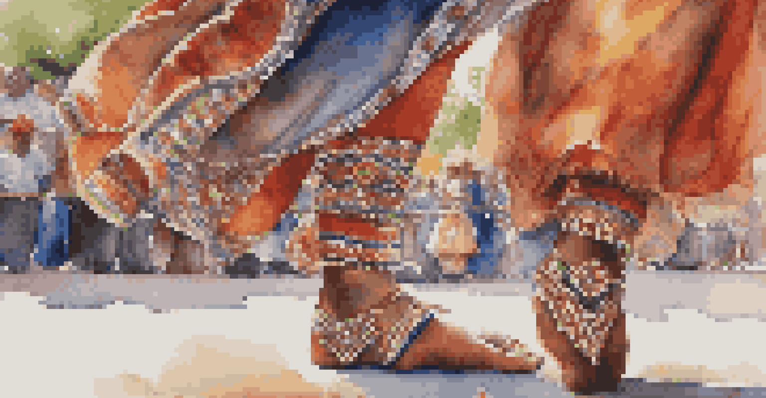 Close-up of a dancer's feet showcasing intricate footwork in a lively performance.
