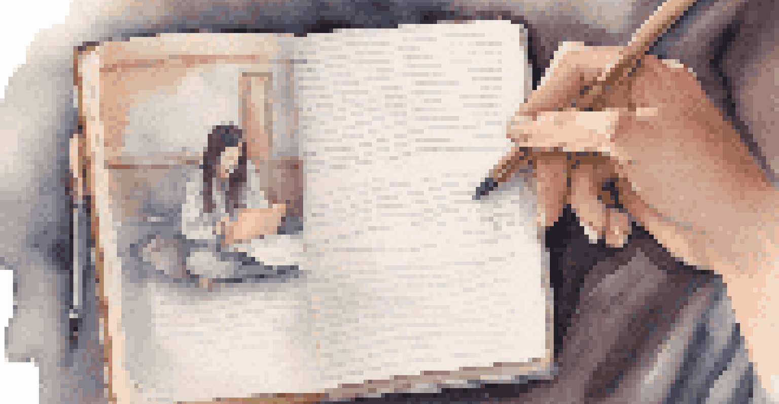 A close-up of a student's journal with handwritten notes and a pen, set against a cozy background, symbolizing reflection in dance practice.