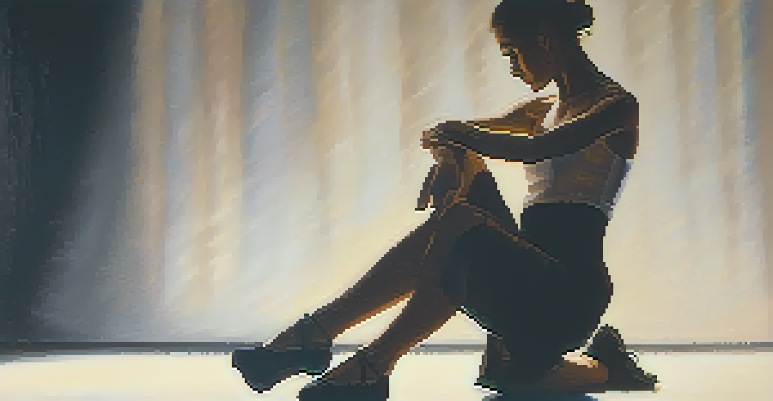 A choreographer and a dancer on stage in a moment of discussion, highlighting trust and communication in dance collaborations.