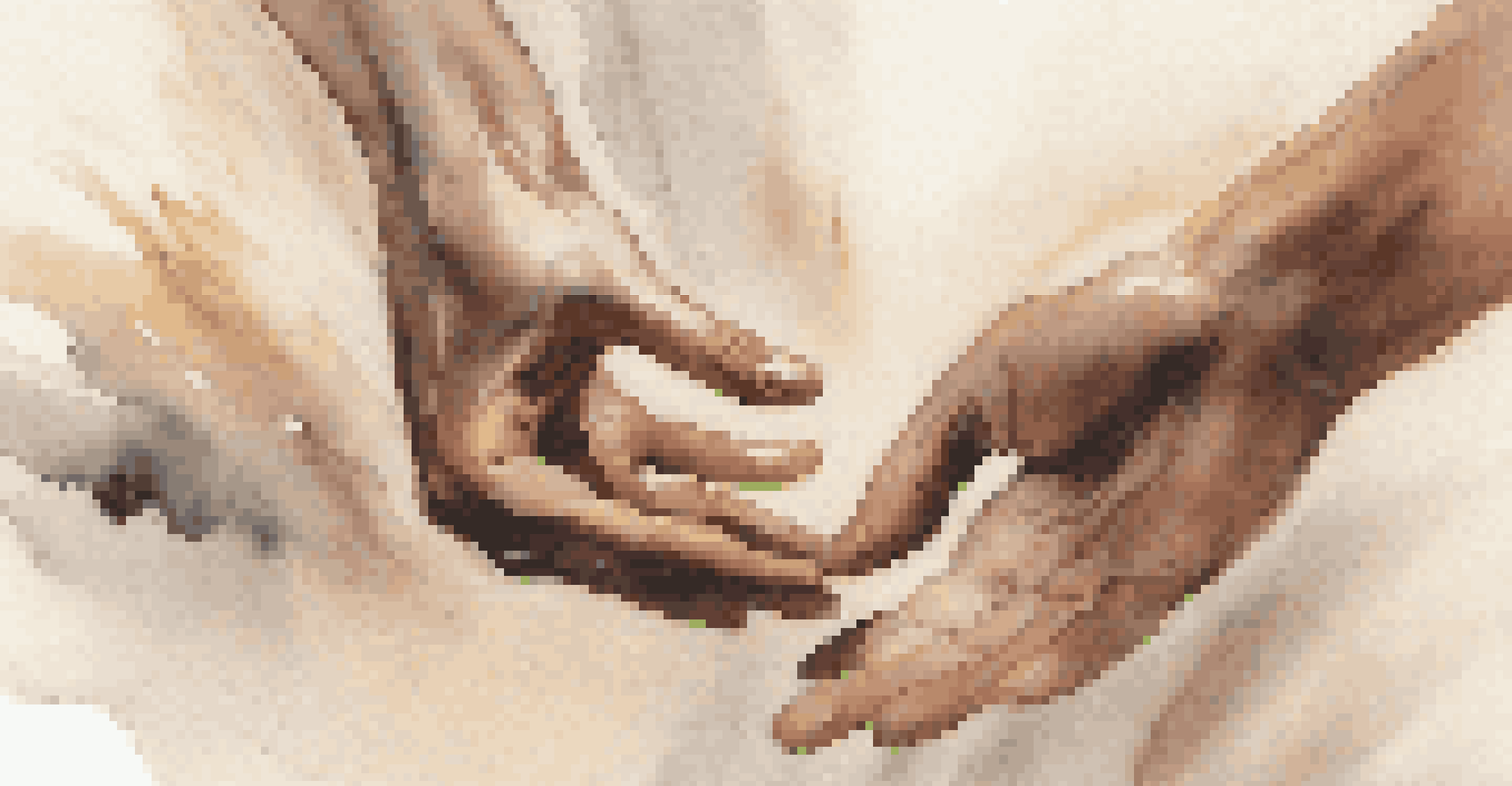 Close-up of a person's hands gracefully moving through the air during a dance therapy session, emphasizing emotional expression.