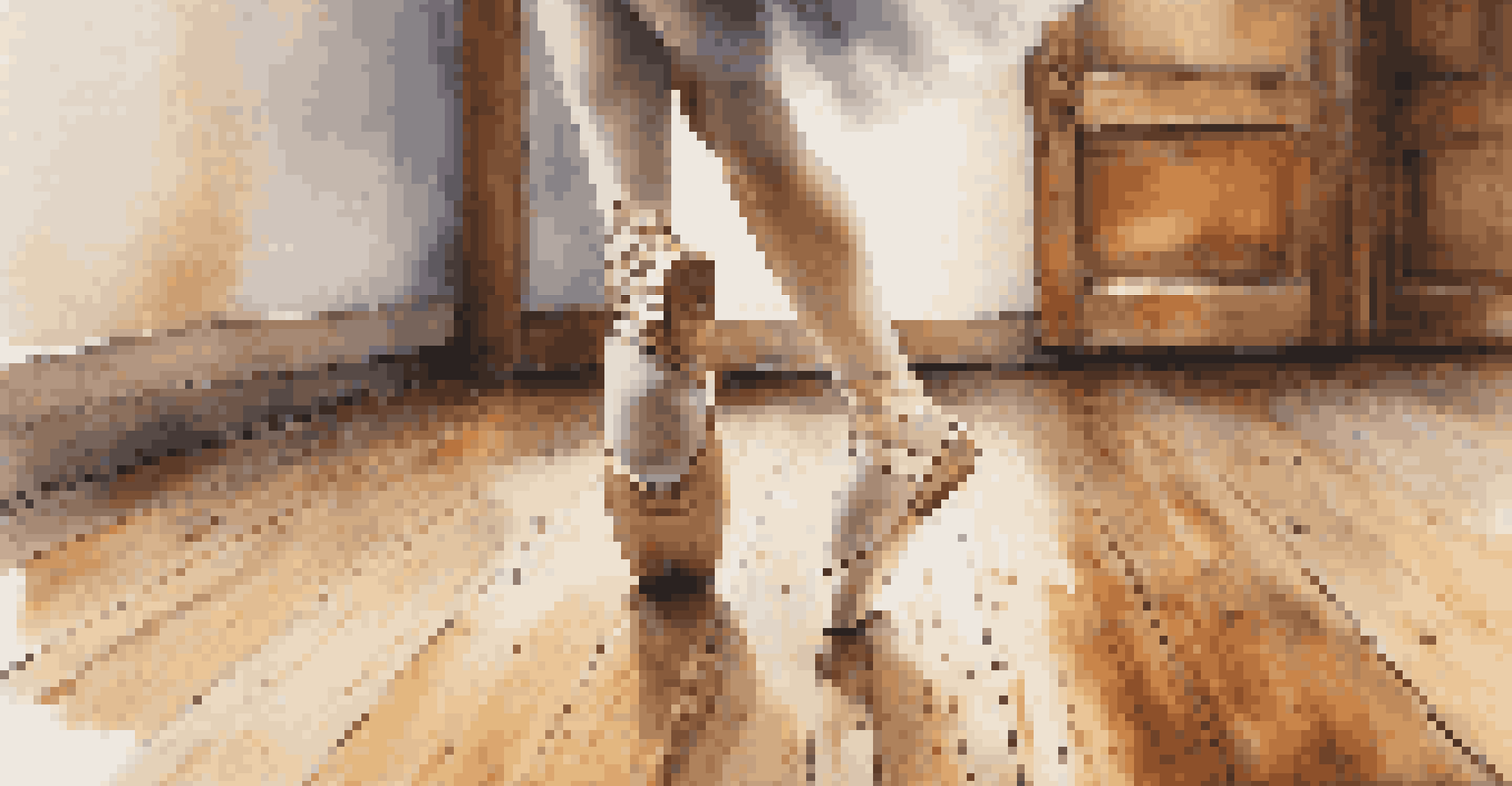 A close-up of a dancer's feet mid-leap on a wooden floor, emphasizing the grace and texture of the dance environment.