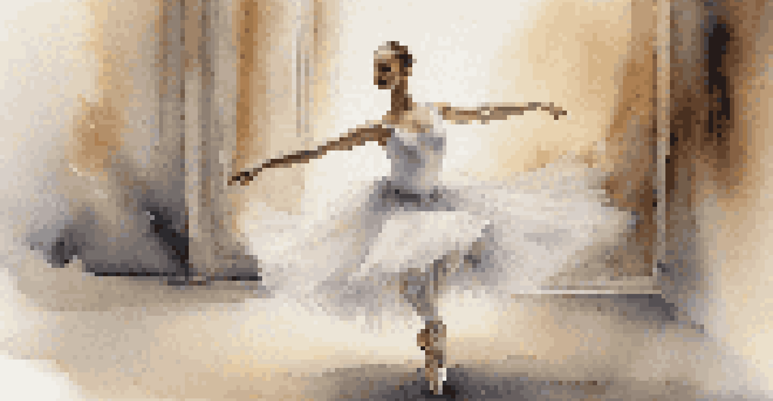 A ballerina in mid-leap, captured in a close-up to highlight her graceful movement and tutu.