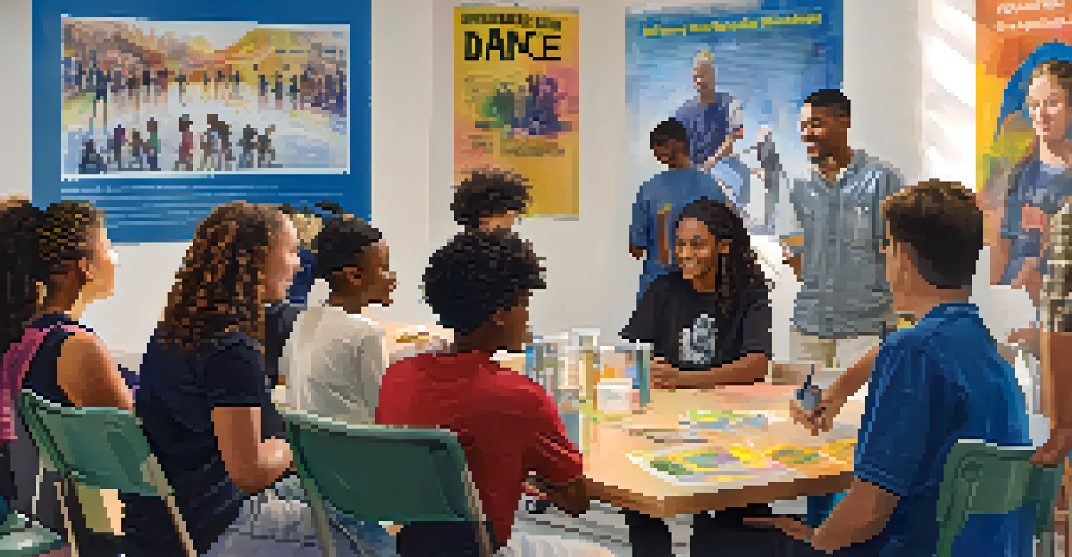 A group meeting discussing youth dance advocacy, with a focus on planning and community support.
