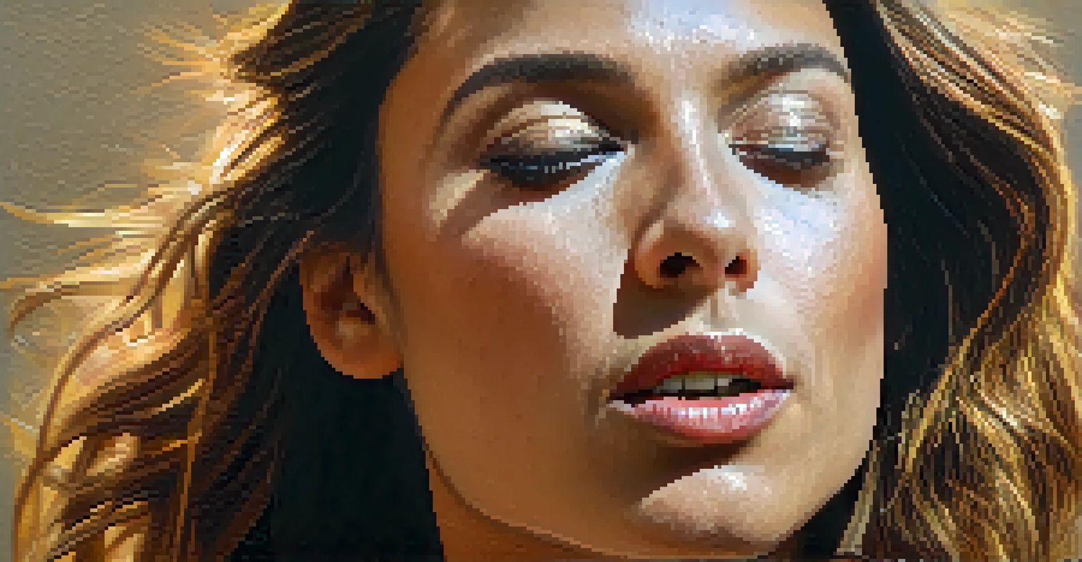 Close-up of a dancer's face showing intense emotion during a contemporary dance performance.