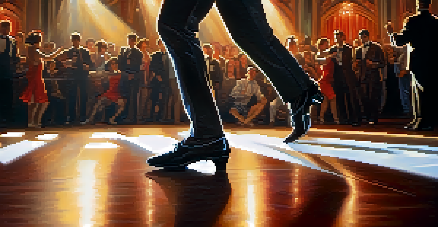 A close-up of a dancer in a locking pose, illuminated by a spotlight, capturing the dynamic energy of a performance.
