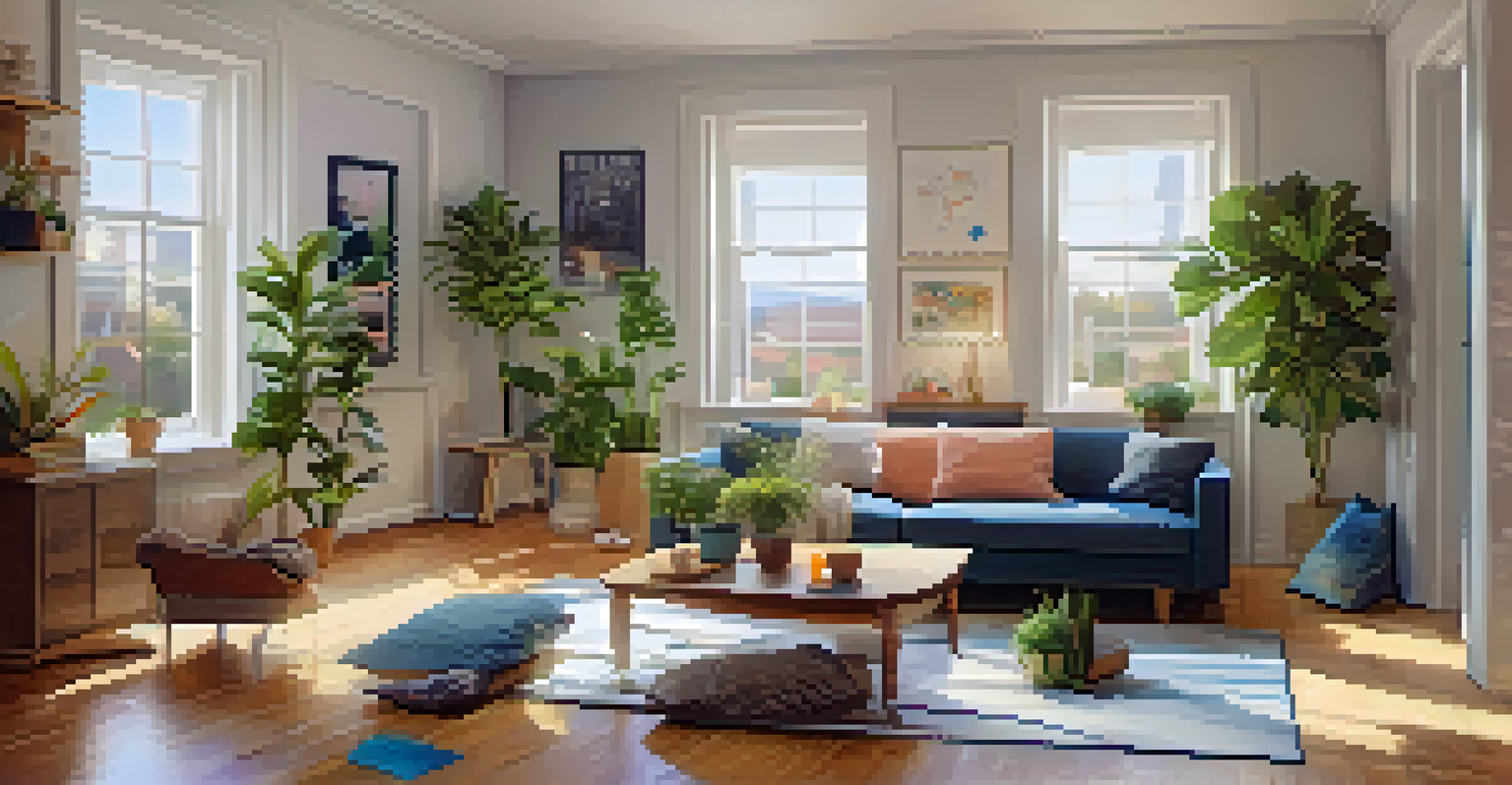 An online dance tutorial with an instructor and students practicing at home in cozy living rooms.