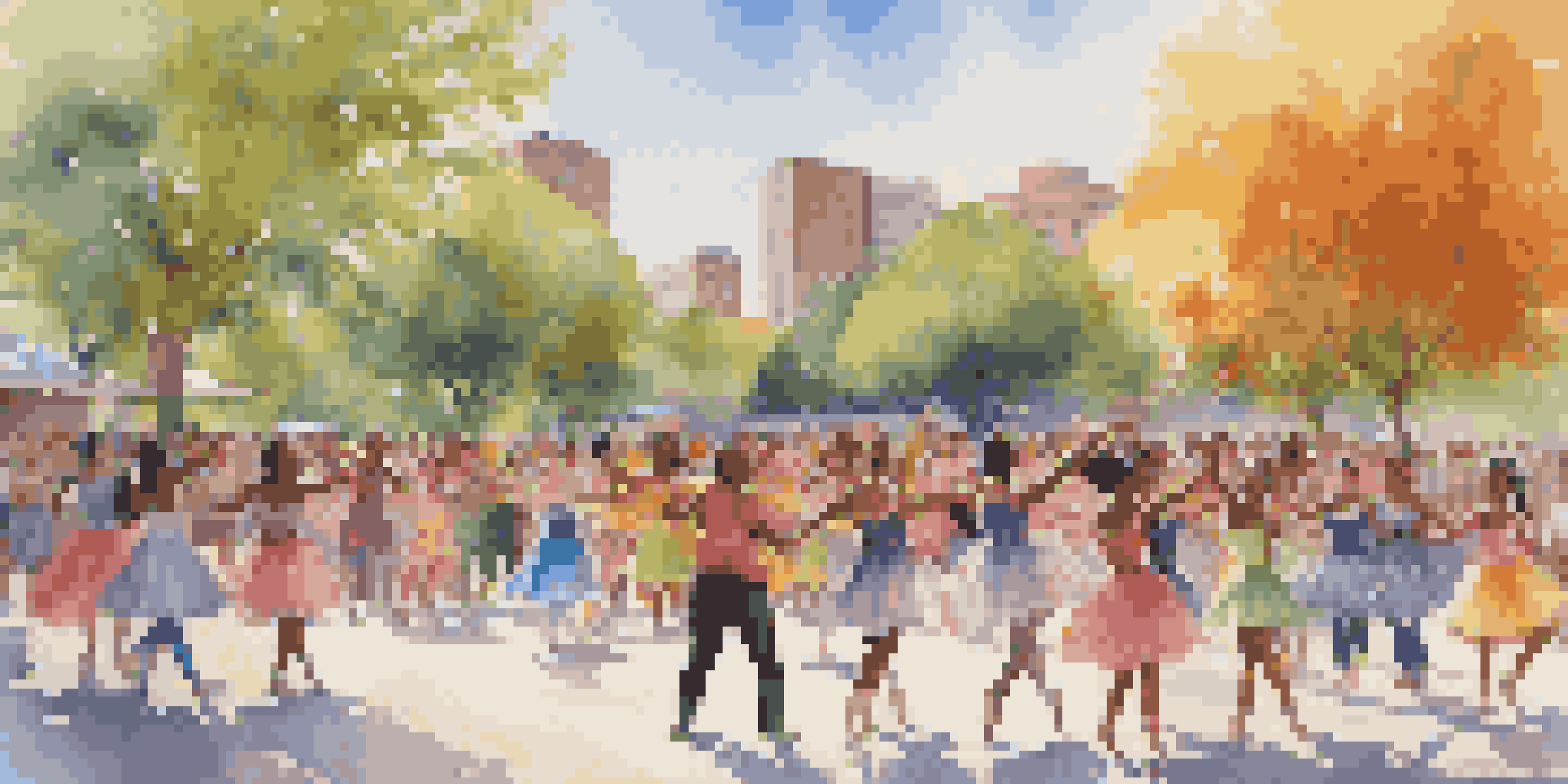 A lively outdoor dance performance in a park with diverse dancers and an engaged audience.