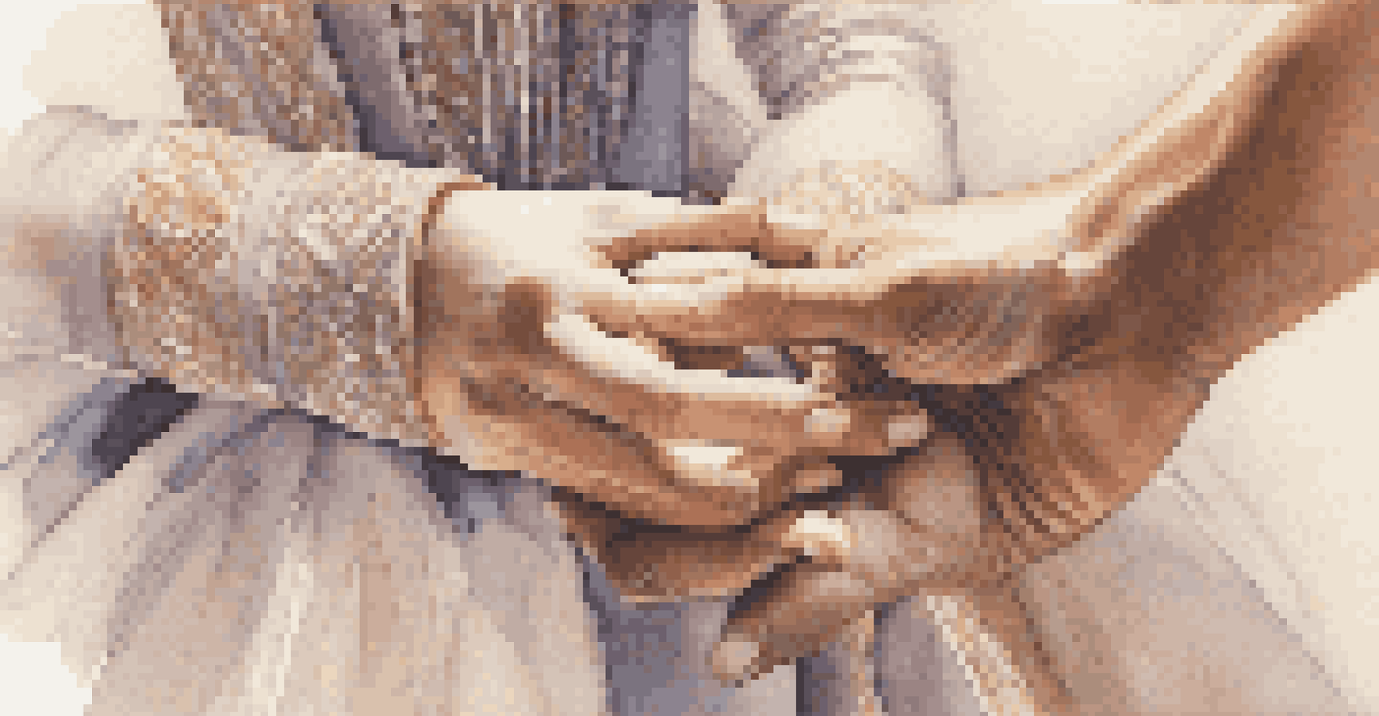 A close-up of a mentor guiding a young dancer's arm in a graceful movement, emphasizing their connection.