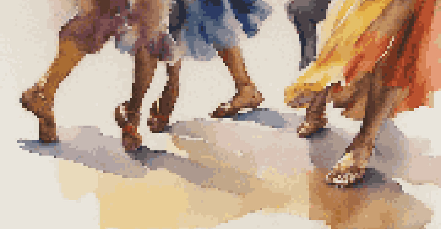 A close-up of dancers' feet in motion during an improvisational performance, capturing the diversity in movement and rhythm.