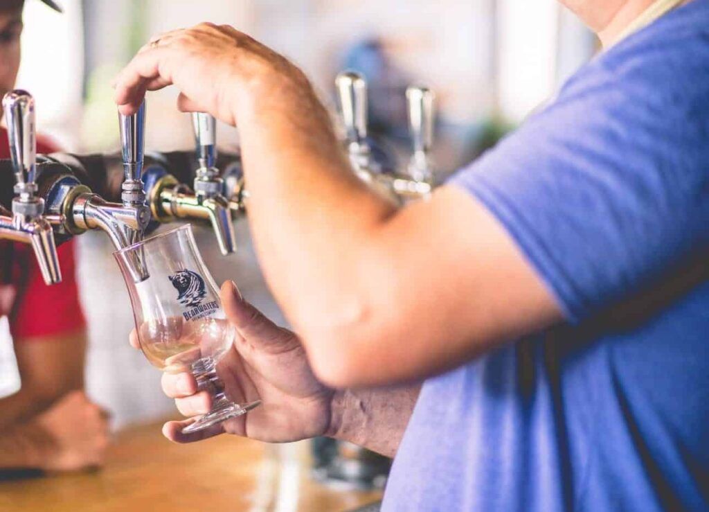 BearWaters Brewery Beer Pouring