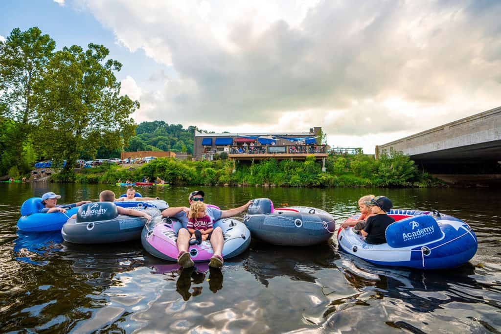 tubing on the pigeon river