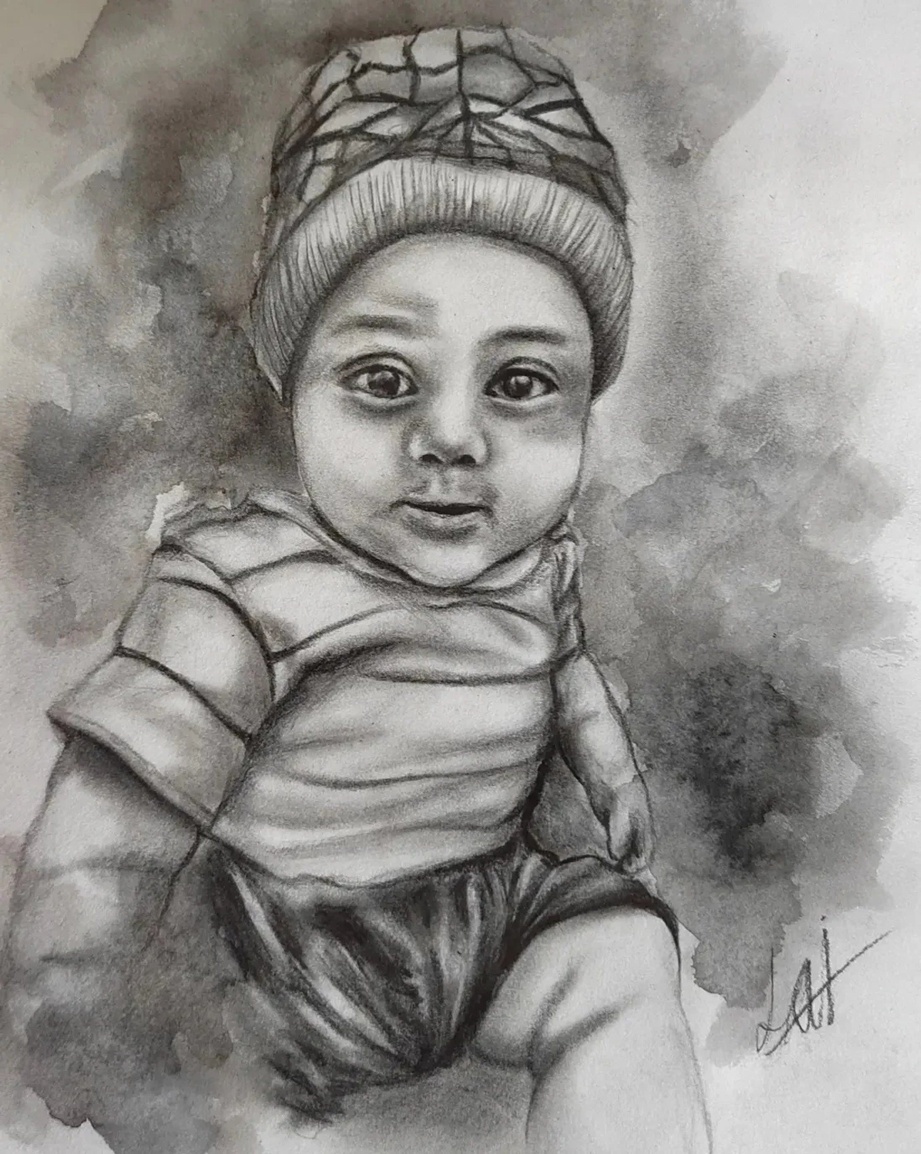 Anonymous hand-drawn portrait commission 09