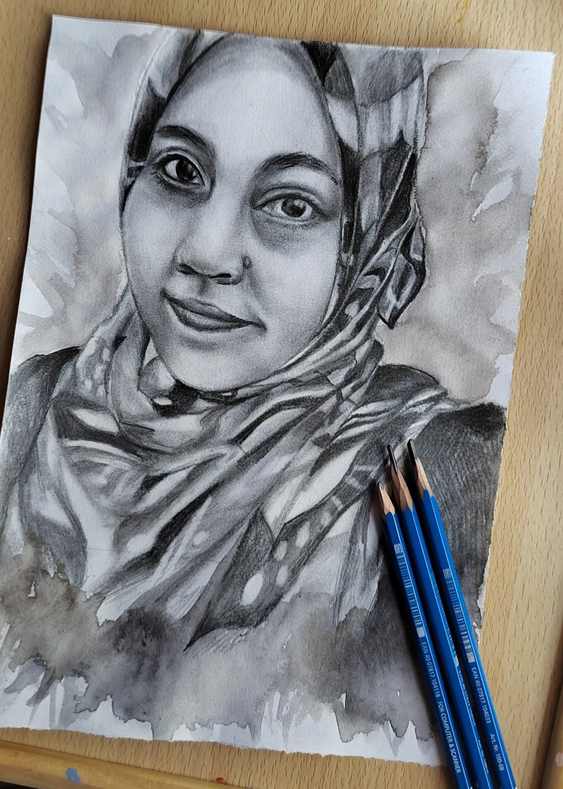 Anonymous hand-drawn portrait commission 08