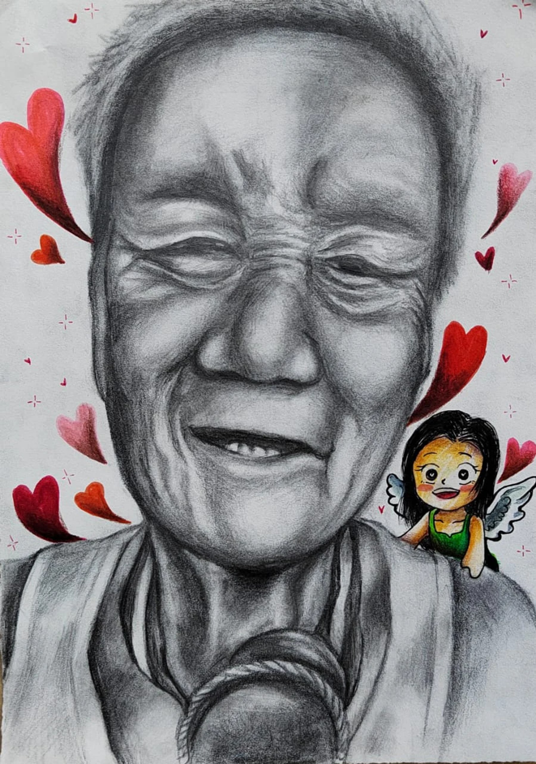 Detailed hand-drawn commissioned portrait